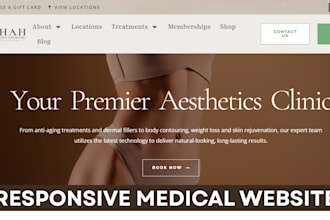 design healthcare website clinic dental medical spa booking website
