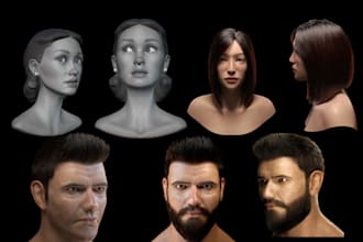 3d sculpting 3d face 3d head model 3d bust model 3d character for 3d printing