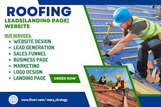generate quality roofing leads, roofing  landing page ,complete roofing website