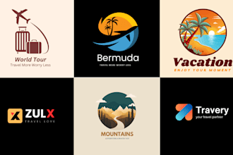 do modern minimalist travel realestate  logo design