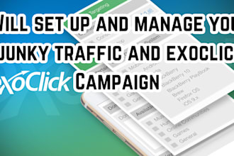 set up and manage your junky traffic and exoclick campaign