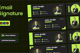 design a clickable HTML email signature, banner, or header