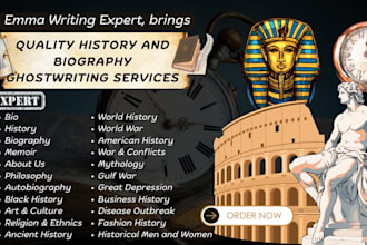 write history biography memoir autobiography bio world history ebook amazon KDP