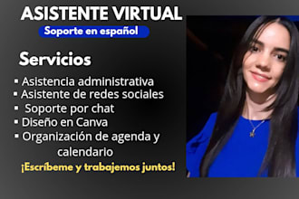 asistente virtual administrativa en español
