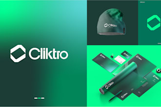 do minimal logo, corporate identity with brand style guide