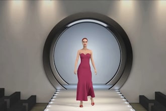 do stunning 3d garment animation, 3d clothe design, 3d cgi product animation