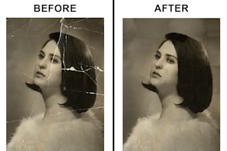 restore, colorize, repair and fix your damaged old photos