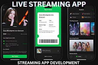 develop live streaming app video streaming app streaming website