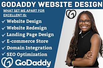 design godaddy website, redesign website, godaddy landing page SEO