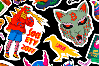create illustration design for tshirt, sticker, etc