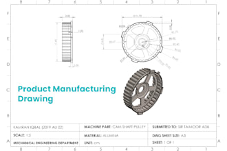 draft engineering and mechanical drawings for manufacturing