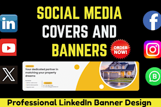 design professional social media covers and linkedin banners