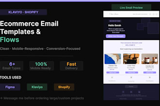 design ecommerce email templates and flows for klaviyo