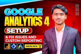 setup, fix, and reporting google analytics 4, tag manager