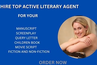 find top active literary agent for your movie script screenplay feature film