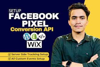 setup or fix facebook pixel, conversion API, website integration
