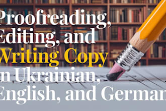 proofread, edit, and write copy