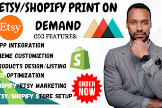 do etsy shop listing shopify print on demand shopify printify printful seo