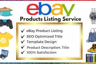 ebay product listing , lister and products  upload