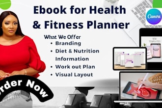 do book cover design for your brand fitness and health planner ebook formatting