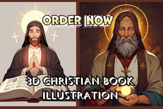 design bible illustration, christian book illustration, faith illustration