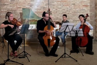 record a string quartet in stereo