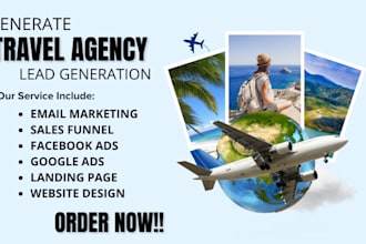 generate travel agency leads travel leads vacation leads travel insurance funnel