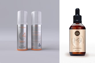 do design a skincare label modern cosmetic and packaging