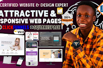 clone wix website, wix landing page, clickfunnels funnel, squarespace designer
