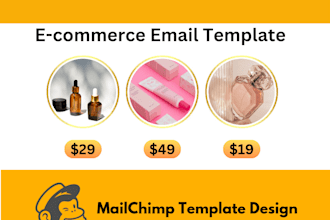 design responsive mailchimp email template for ecommerce website