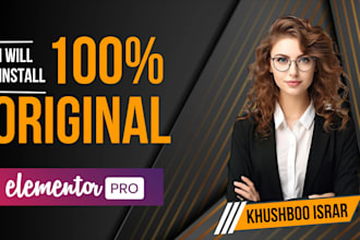 install the original elementor pro for your wordpress site