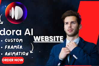 create design dora 3d website dora landing page framer website dora animation