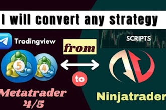 convert strategy on tradingview to metarader, ninjatrader or vice versa