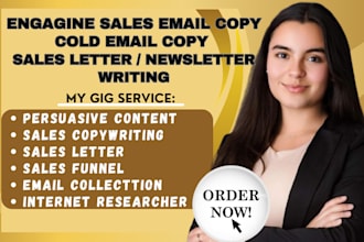 do engaging sales email copy cold email copy sales letter newsletter writing