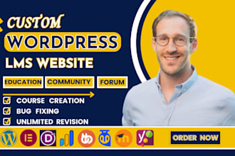 develop wordpress lms website, membership website, saas, learndash, tutorlms