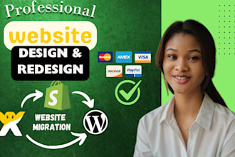 design redesign or migrate wix website to wordpress, shopify payment integration