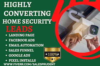 generate home security cctv camera surveillance garage door locksmith leads