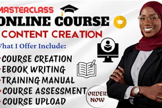 do online course creation, course website, lesson plan, ebook online course