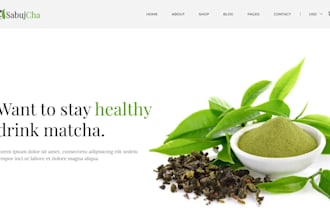 design profitable beverage website tea shopify store green tea ecommerce website