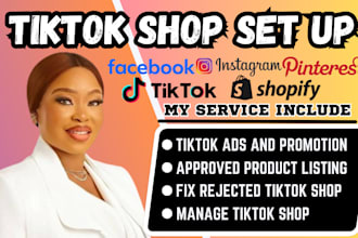 setup tiktok shop, fix rejected tiktok shop, manage tiktok shop, product listing