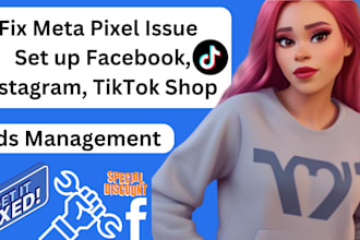 fix meta pixel issue and set up facebook, instagram, tiktok shop for shopify