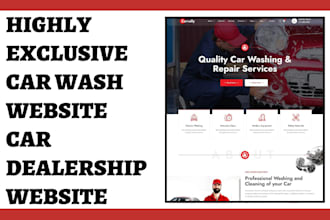 design car wash website car rental car dealership website auto detailing website