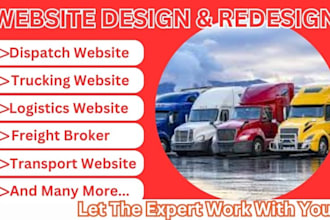 design dispatch website trucking website logistics website or freight transport