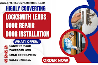 generate locksmith leads door repair door installation locksmith landing page