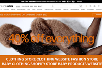 build clothing store clothing website fashion store baby clothing shopify store