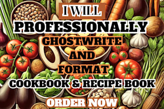 write design and format recipe for cookbook cookbook formatting cookbook writer