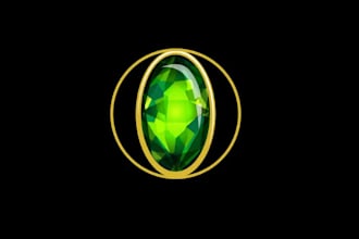 design motivation gemstone brand logo for your business