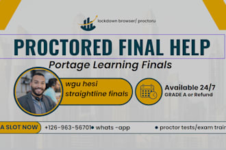 help with wgu, portage learning and straighterline proctored finals