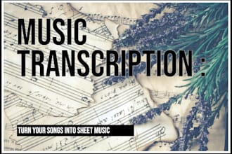 transcribe your song into accurate sheet music
