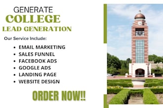 generate college lead school lead university lead facebook ads driving school